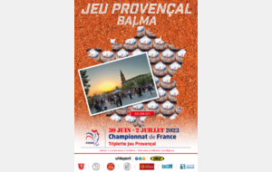 Championnat de France Triplette Jeu Provençal